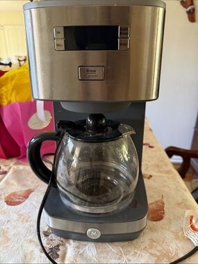 Stainless Steel Drip Coffee Maker in Silver and Black